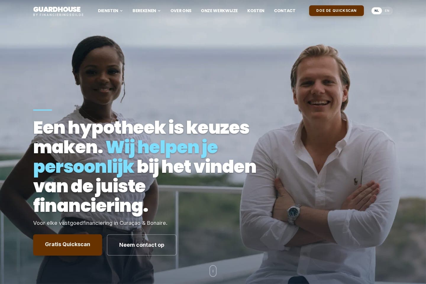 Screenshot van Guardhouse — website door Invoker